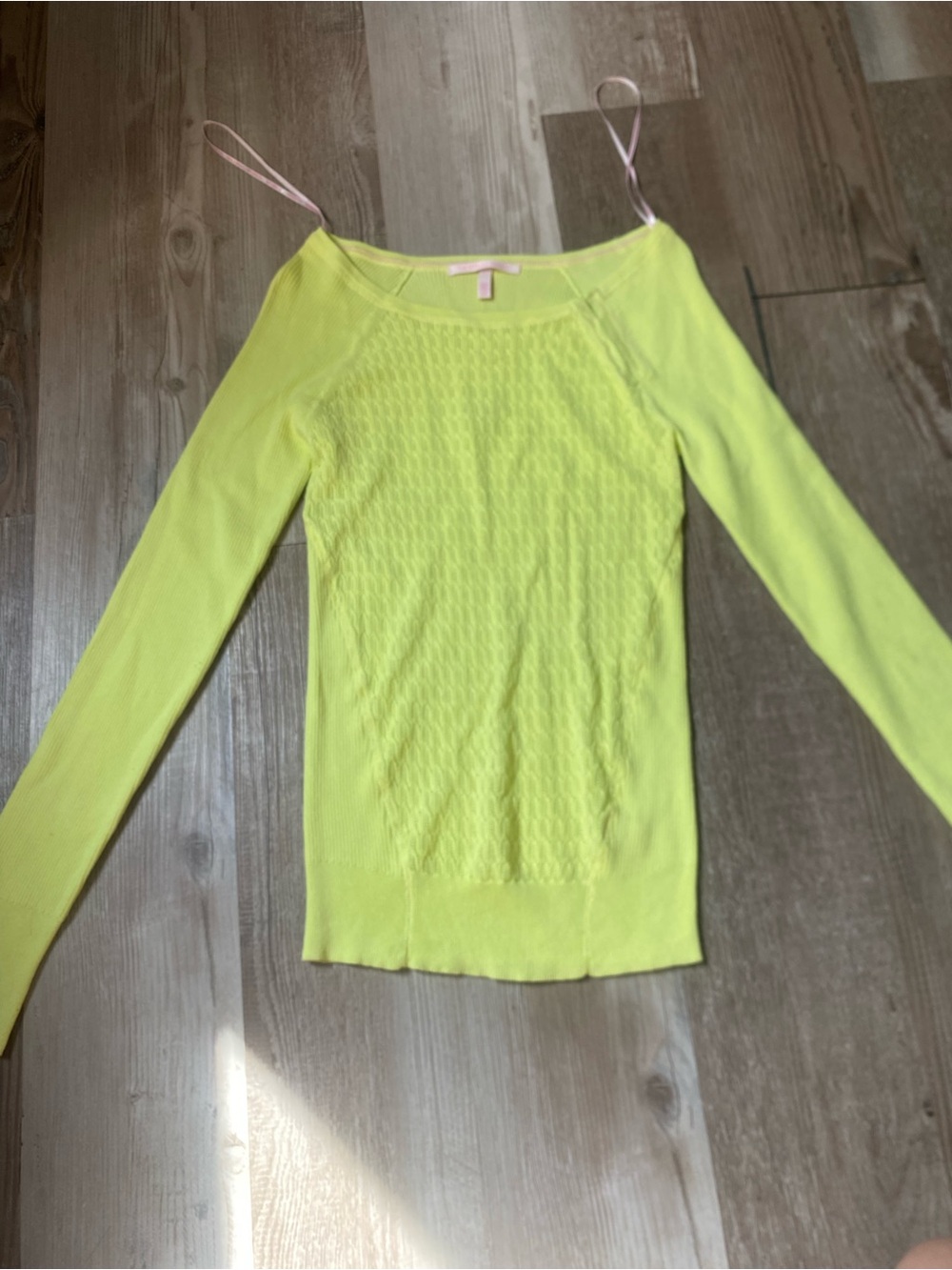 Victoria's Secret Neon Lime Knit Sweater Top